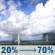 Saturday: A slight chance of showers and thunderstorms before 8am, then showers and thunderstorms likely. Partly sunny, with a high near 87. West southwest wind 10 to 14 mph, with gusts as high as 20 mph. Chance of precipitation is 70%. New rainfall amounts less than a tenth of an inch possible. Saturday: Slight Chance Showers And Thunderstorms then Showers And Thunderstorms Likely