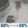 Thursday: Rain showers likely and areas of fog before 7am, then rain likely and areas of fog between 7am and 8am, then areas of fog and a chance of rain between 8am and 9am, then a chance of rain and patchy fog between 9am and 2pm. Mostly cloudy, with a high near 61. West wind 5 to 9 mph. Chance of precipitation is 60%. New rainfall amounts between a tenth and quarter of an inch possible. Thursday: Light Rain Likely