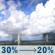 Wednesday: Scattered showers and thunderstorms before 7am, then isolated showers and thunderstorms. Mostly sunny, with a high near 75. West southwest wind around 13 mph, with gusts as high as 21 mph. Chance of precipitation is 30%. New rainfall amounts less than a tenth of an inch possible. Wednesday: Scattered Showers And Thunderstorms then Isolated Showers And Thunderstorms