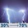 Tonight: A slight chance of rain showers between 7pm and 9pm, then a slight chance of showers and thunderstorms between 9pm and 10pm, then a chance of showers and thunderstorms between 10pm and 11pm, then showers and thunderstorms likely between 11pm and 4am, then showers and thunderstorms likely between 4am and 5am, then showers and thunderstorms likely. Mostly cloudy, with a low around 69. East wind around 9 mph. Chance of precipitation is 70%. New rainfall amounts between 1 and 2 inches possible. Tonight: Showers And Thunderstorms Likely