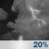 Tonight: A 20 percent chance of showers and thunderstorms.  Mostly cloudy, with a low around 72. East northeast wind 6 to 10 mph, with gusts as high as 17 mph. 