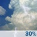 Monday: Chance Showers And Thunderstorms